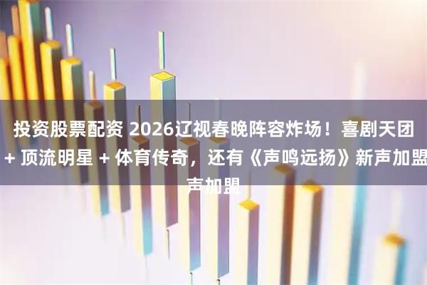 投资股票配资 2026辽视春晚阵容炸场！喜剧天团 + 顶流明星 + 体育传奇，还有《声鸣远扬》新声加盟